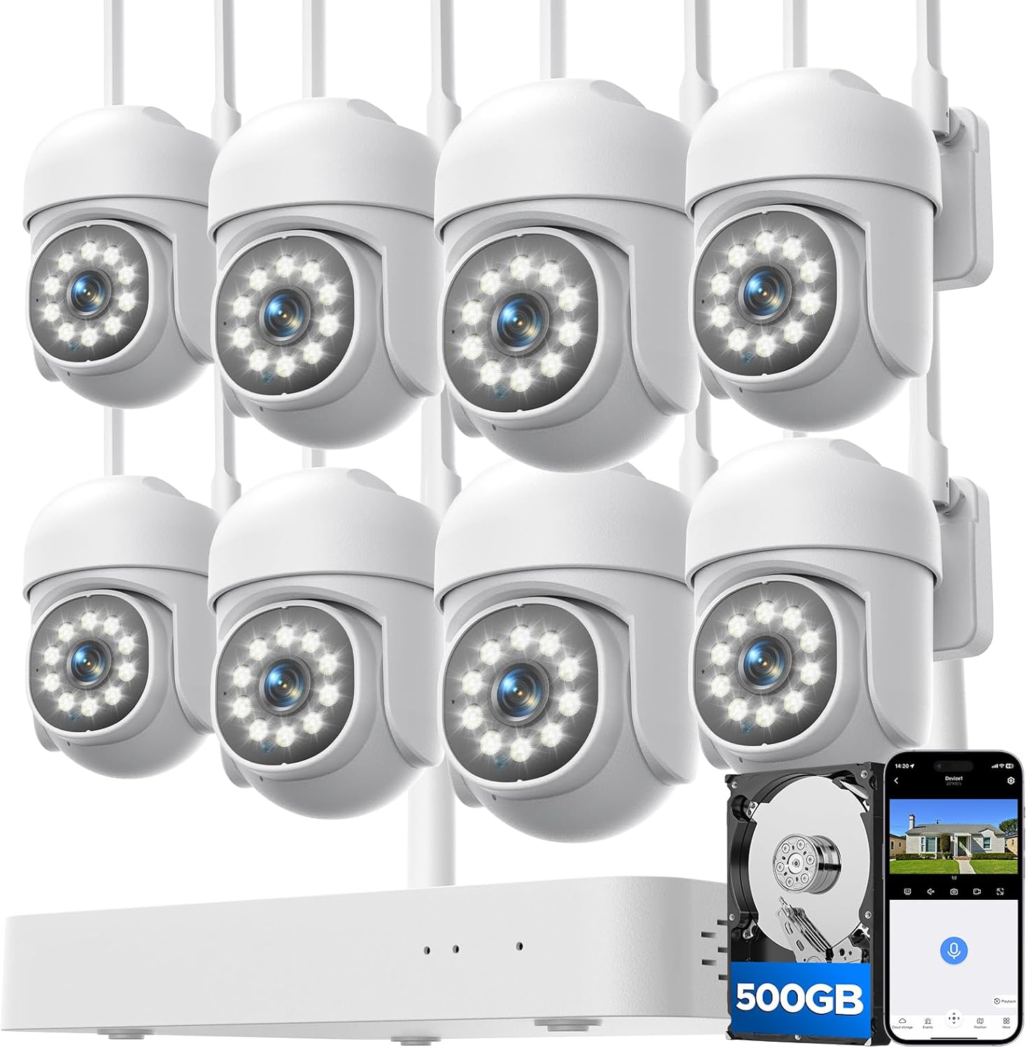 5MP Wireless Security Camera System 8pcs review